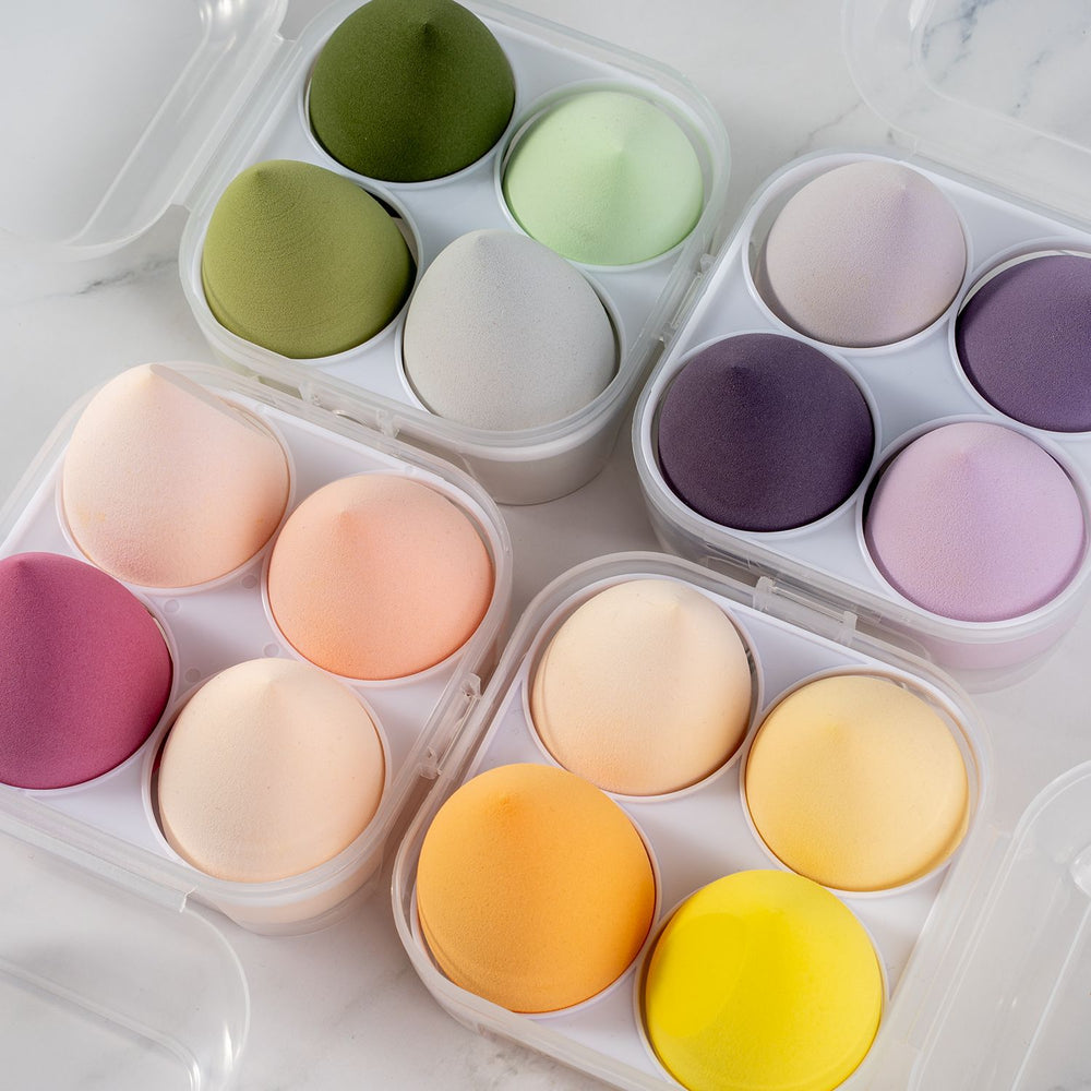 Soft beauty egg water drop gourd bevel cut sponge makeup egg dry and wet dual use colorful not easy to eat powder makeup tool