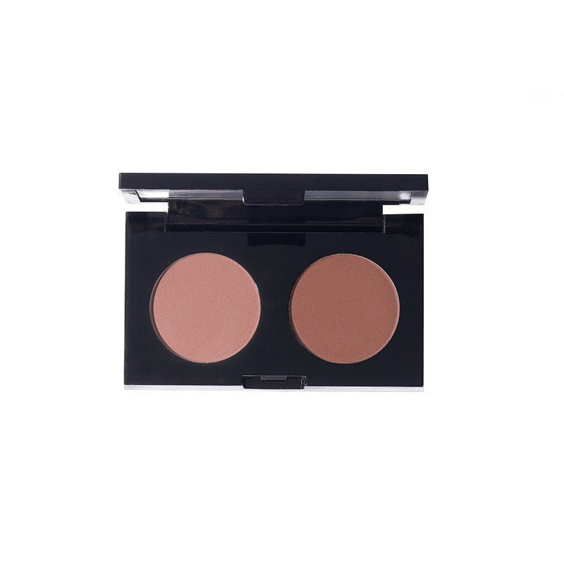Phantom bear two-color eyeshadow - everyday light makeup, affordable student-friendly rose tea cement eyeshadow palette, high-end, pure & sultry style