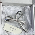 Sense of design ribbon bows hairpin female ins cold style hair volume large size gripper metal shark clip hair accessories