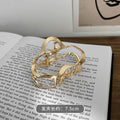 Niche liquid asymmetrical line metal hair clip for women, back of the head gripper, medium shark clip, classypopular hair gripper