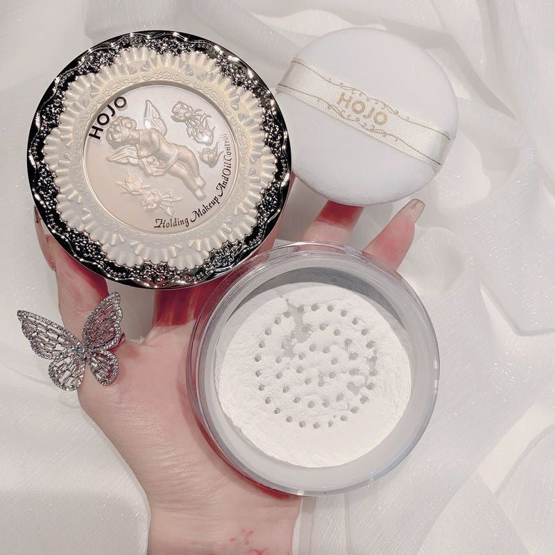 Makeup hojo angel light setting powder loose powder oil control long-lasting setting waterproof light and delicate large capacity honey powder