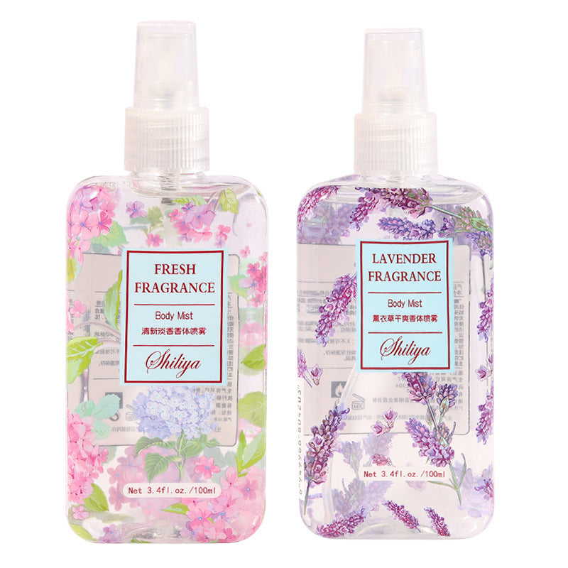 Fragrance body spray popular douyin perfume women's valley lily lavender deodorant long-lasting light fragrance flower and fruit perfume