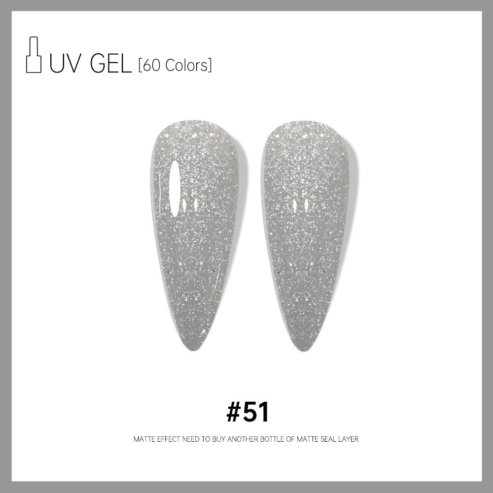 Risyal cross-border exclusive: 60 colors of 15ml gel nail polish - includes basic gel, cat eye gel, and more