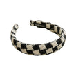 Houndstooth fabric headband for women easiest for match outing high skull hair press wide-brimmed hairpin headband popular 2024 new arrival