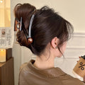 Niche stylesense of design z-shaped gripper 2025classy back of the head elegant hairdofashion pearl shark clip