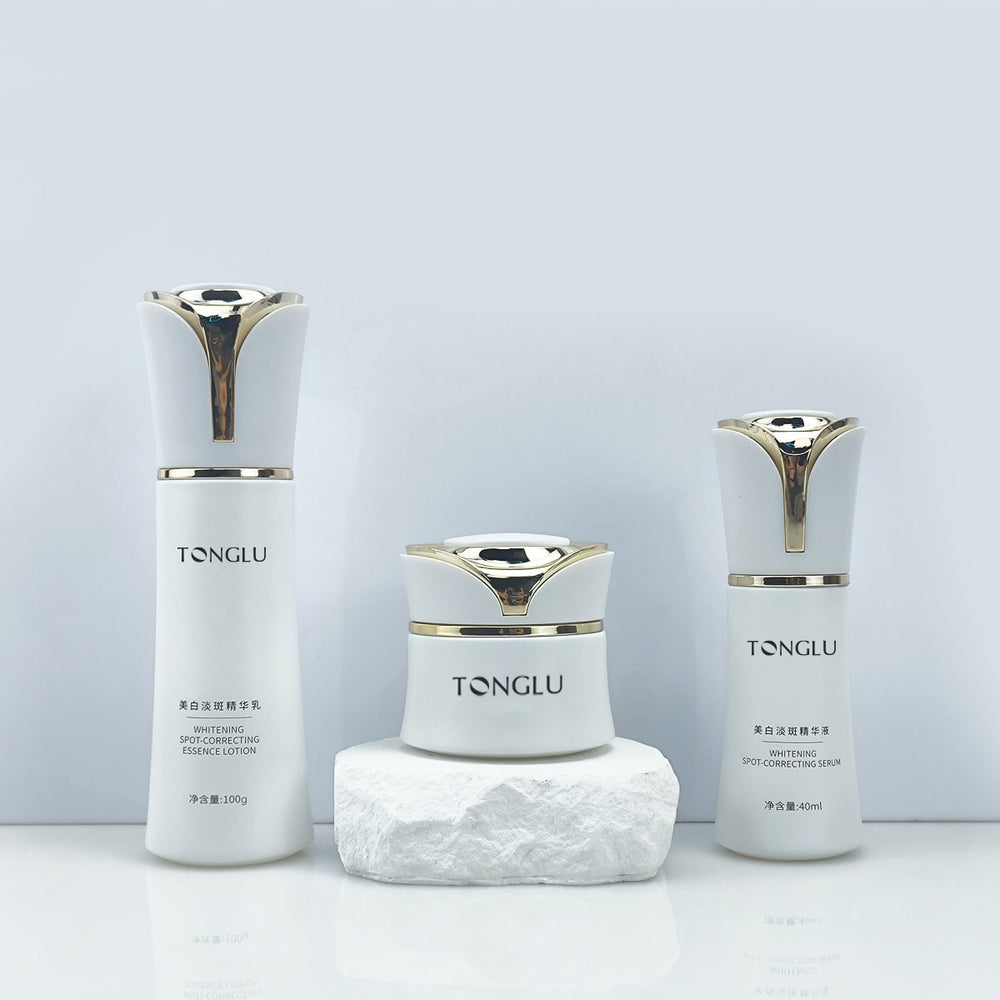 Factory direct cosmetics set: premium glass lotion bottles for serums, essences, toner, emulsions, and creams