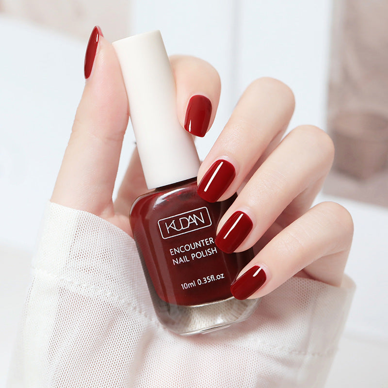New white peelable water-based nail polish odor free, no baking, quick-drying, transparent top coat, student peelable nail polish