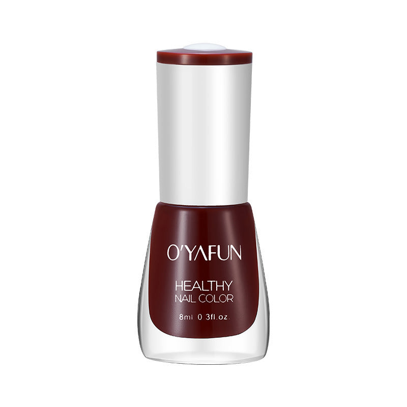 New ouyafei water-based nail polish, no baking required, quick-drying, peelable, 8ml, student-friendly clear top coat, wholesale