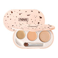 Novo three-color concealer covers spots, acne marks, dark circles, tattoos, long-lasting waterproof, non-removing makeup concealer palette