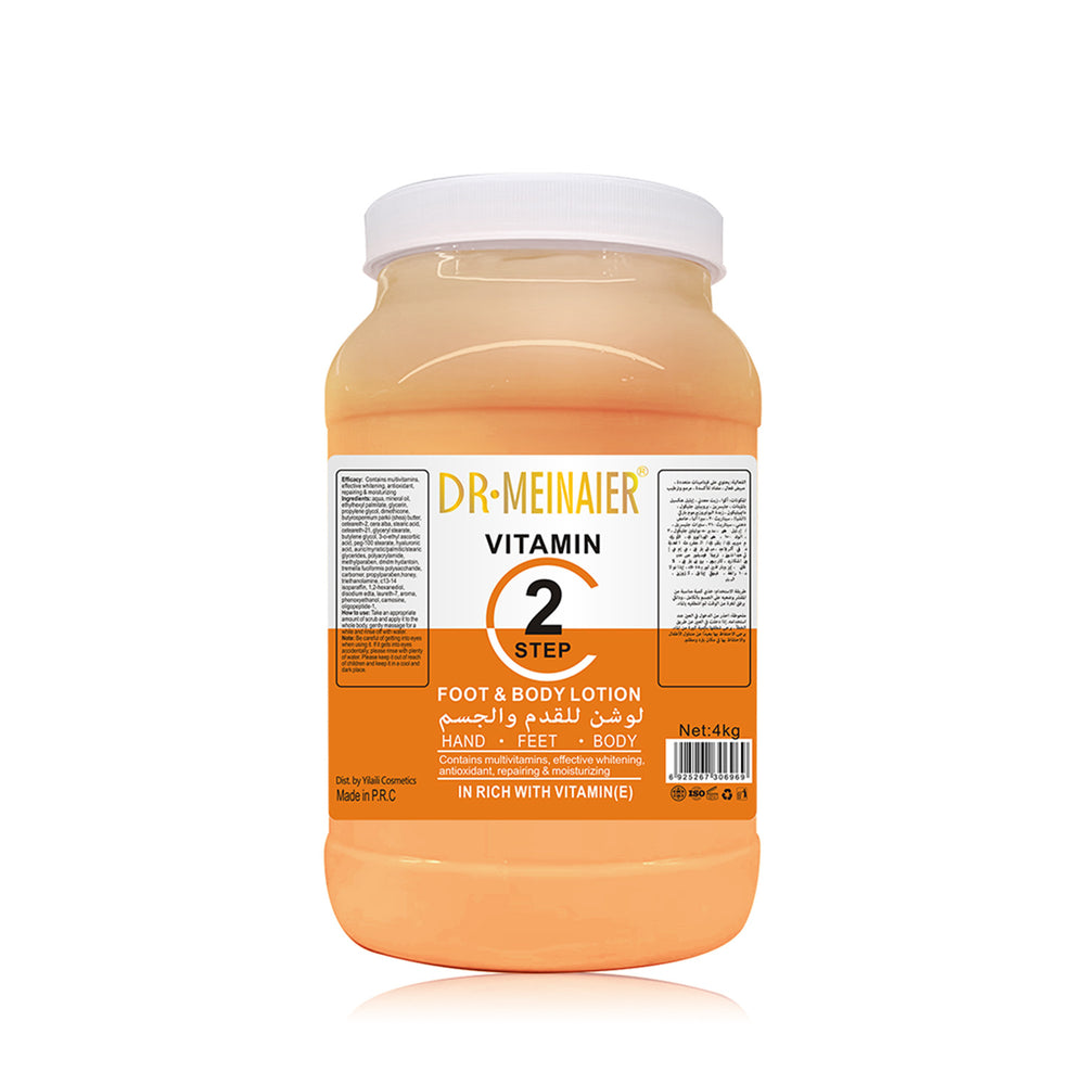 vitamin c brightening body lotion - moisturizing, exfoliating, face & body - rose & lavender scent - 4kg