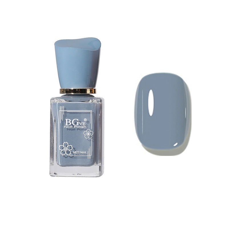 Oil-based nail polish, no-bake micro-gel, scented nail polish, long-lasting, quick-drying, nude color, non-peelable, nude color, sparkling nail polish