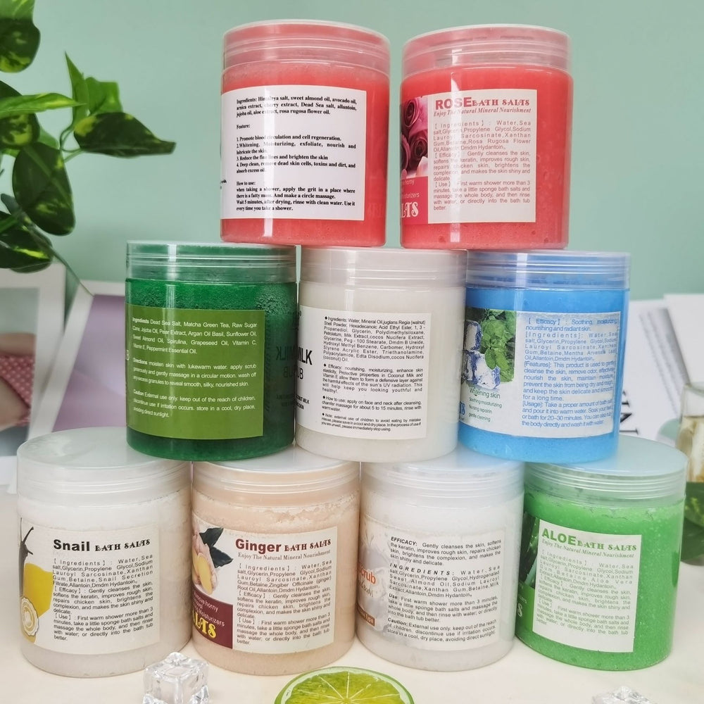 exclusive exfoliating bath bubble wet salt to remove chicken skin, rejuvenate skin, rub mud, dead skin, moisturize and moisturize sea salt