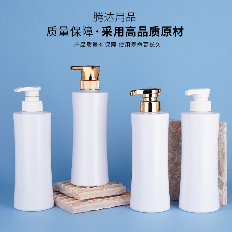 High-end 500ml flat shoulder plastic lotion bottle personalized hand sanitizer shower gel refill empty bottle shampoo bottle batch