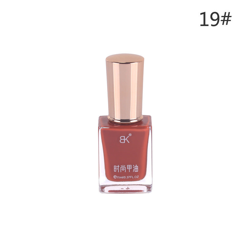Bk summer new arrival: 36-color trendy oil-based nail polish - peel-off, no-bake, long-lasting, smudge-proof, brightening manicure