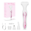Women's intimate hair removal trimmer - personal, full body, leg shaver - pubic, underarm electric razor - pink new