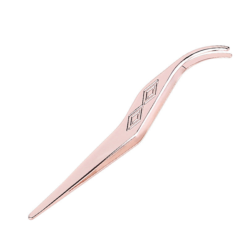 Segmented false eyelash tweezers multi-color segmented eyelashes diy small flexible clip round head clip smooth factory wholesale