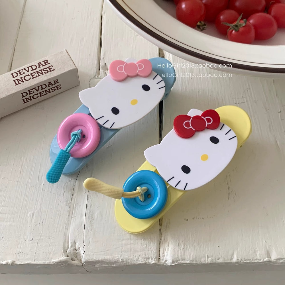 Girl planet contrast colorkt cat button hair clip large duckbill clip half tie hair clip hair clip hair clip accessories