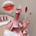 Gege bear charming pink water glossy lip glaze suit women's mirror glass dudu lips pseudo-natural white lipstick