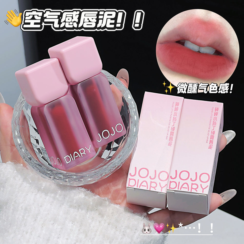 Makeup jojo diary little pudding velvet mist lip mud velvet matte matte whitening lip glaze