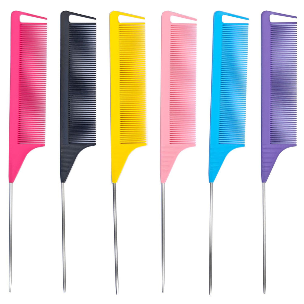 Hot-selling hairdressing comb, highlighting comb, beauty styling comb, steel needle plastic comb, hairdressing comb, hair salon hairdressing tool