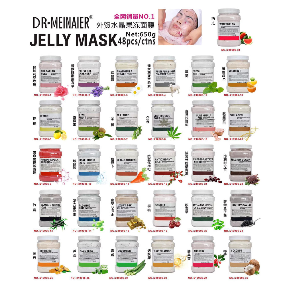 Rose petal crystal jelly mask powder - vampire age-defying hydrating & brightening soft mask powder 650g - wholesale for export