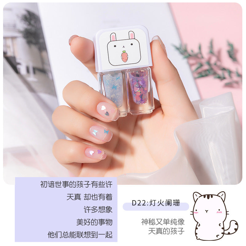 New arrival no-bake gemini water-based peelable transparent nail polish nail polish suitnail polish