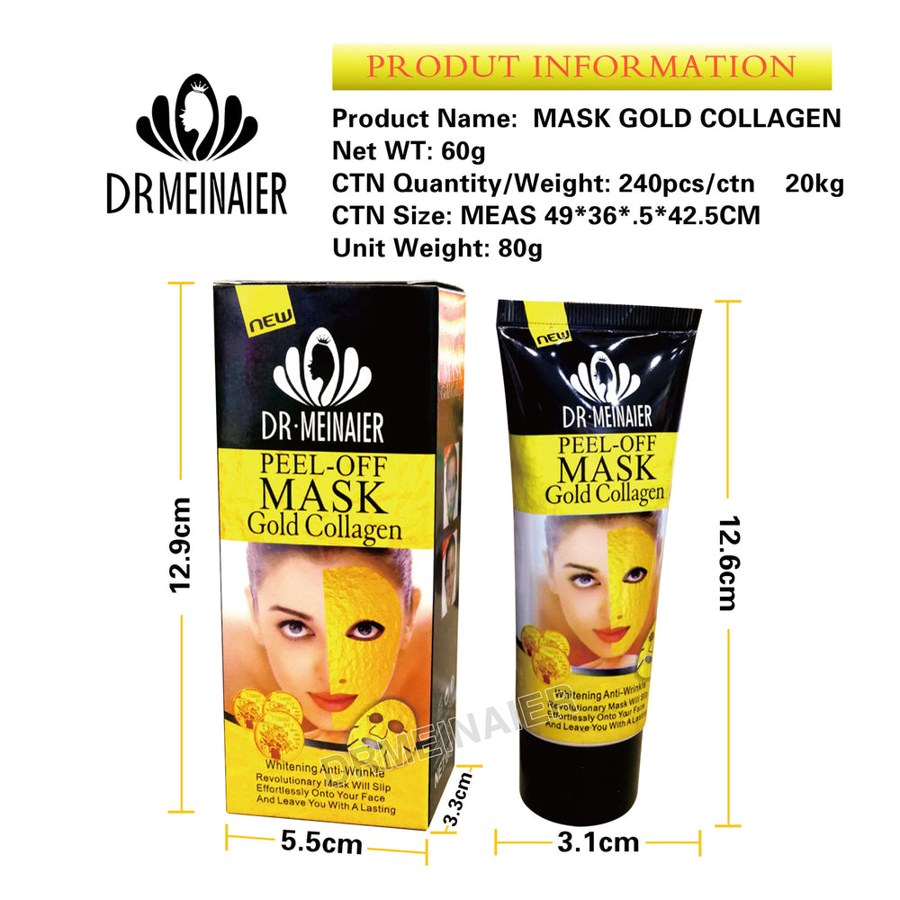 Meinier english version mask gold mask collagen firming and hydrating peel-off nasal mask wholesale 60gexport