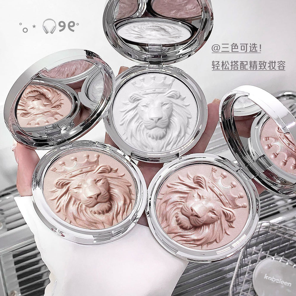 Makeup kobeleen lion head highlighter powder facial stereo brightening pearlescent flash soft waxy mashed potato highlighter cream