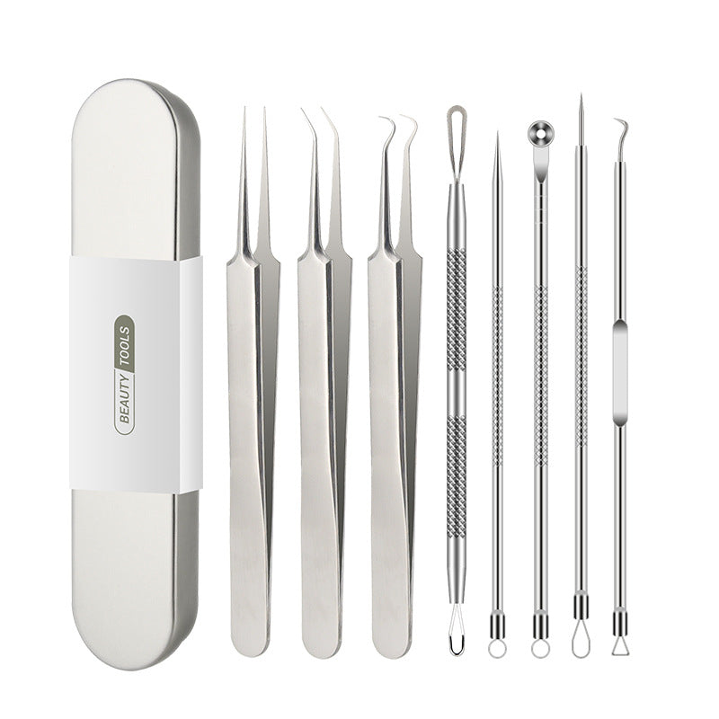 Blackhead remover kit with acne needle and tweezers - precision blackhead extractor and pimple popper tool set