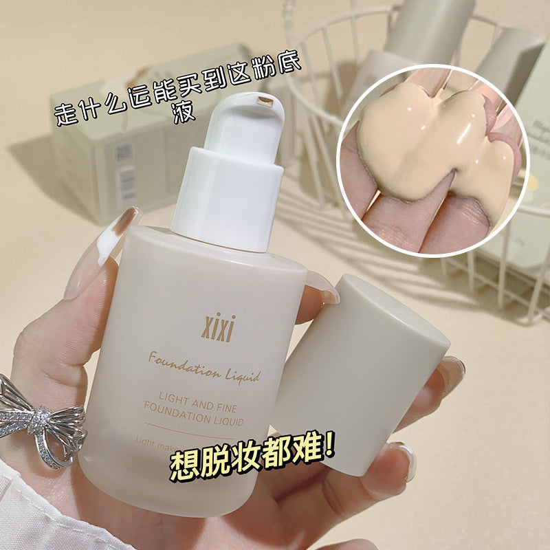 Makeup xixi elegant long-lasting liquid foundation moisturizing concealer invisible pores long-lasting waterproof anti-sweat non-removing makeup foundation
