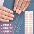 Zhengxiang factory customized no-bake gel nail art stickers solid color european and american photo lamp nail stickers amazon foreign trade wholesale