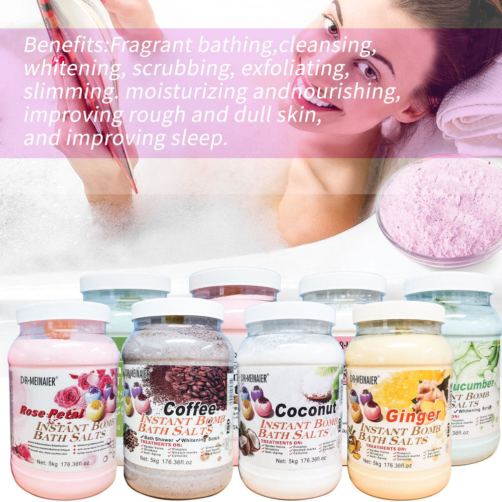 explosive petal bath salt instant bath powder nourishing and moisturizing bubble powder bath salt scrub salt batch 5kg