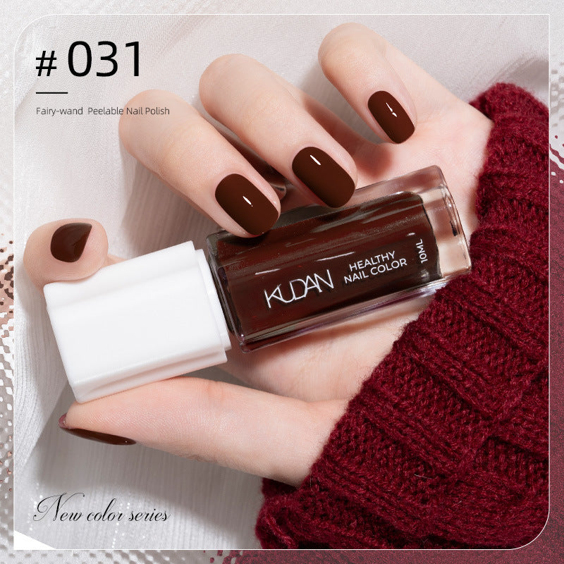 Kudan pure english cross-border special water-based nail polish no baking long-lasting quick-drying peelable 10ml polish
