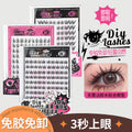Jonbos self-adhesive false eyelashes, individual clusters, 10 rows, large capacity, beginner-friendly, natural & realistic, k-style eyelashes