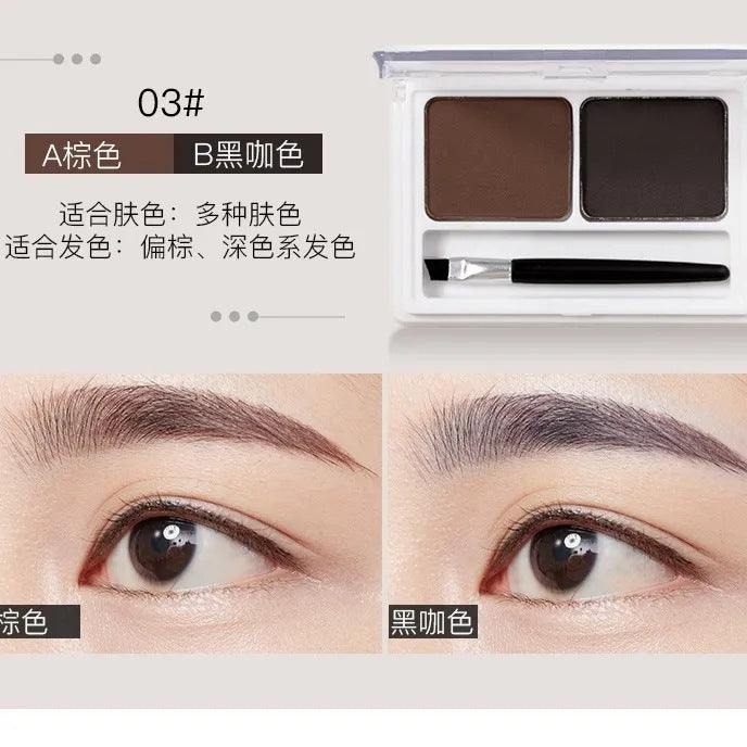 Wholesale maycheer dual-color eyebrow powder - natural, defined, waterproof, sweat-proof, long-lasting, non-fading - 4g
