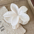 Summer dopamine gradient flower clip half-tied hair clip headwear hair clip women's back of head shark clip classy