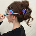 2025 new arrivalcasualclassy button clip headwear gripper female elegant back of head hairpin plate hair shark clip