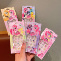 Kids' cartoon my little pony press-on nails, removable princess nail stickers, non-toxic and odorless, girl's nail art