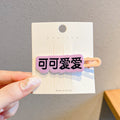 Cute dry rice person interesting text hairpin girl side clip bangs clip broken hair clip side clip sweeteasiest for match hairpin