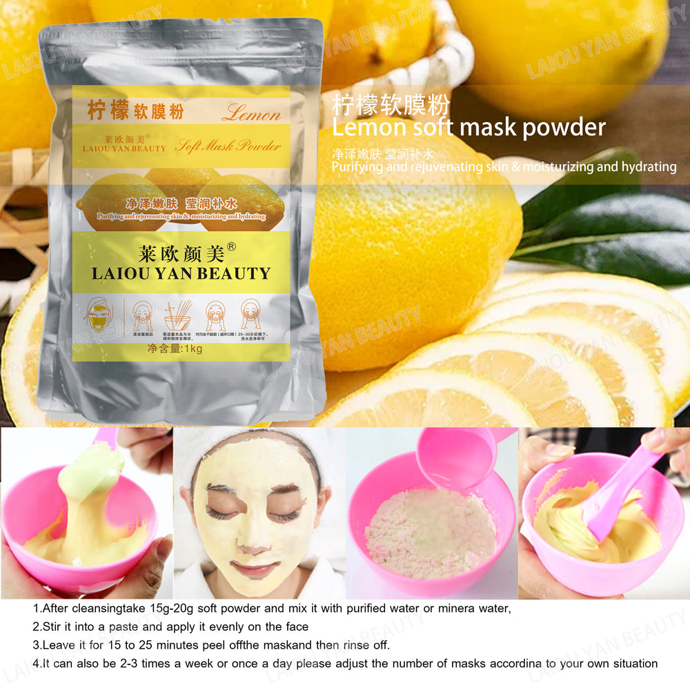 Leo yanmei milk brightening & hydrating soft mask powder - nourishing & moisturizing professional skincare collagen mask powder 800g