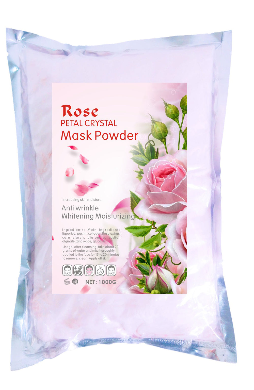 brightening crystal petal soft mask powder - hydrating, revitalizing, and skin-softening mask powder - wholesale for export, amazon