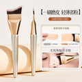 Jonbos fishtail foundation brush - ultra-thin flat head, makeup artist-grade concealer brush (minimal product absorption)