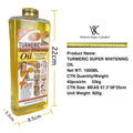 turmeric essential oil 1000ml - body, face & joint massage heating oil - wholesale for export