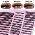 false eyelashes 10 rows d volume fluffy grafted segmented eyelashes hot melt single cluster hair qingdao factory wholesale