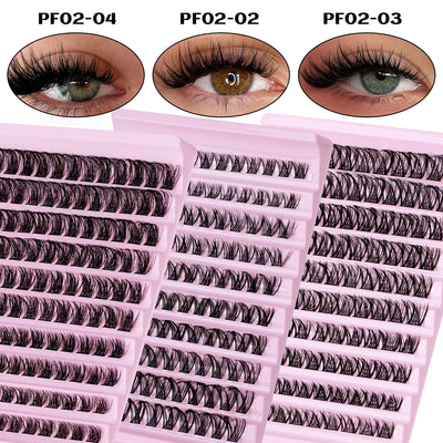 false eyelashes 10 rows d volume fluffy grafted segmented eyelashes hot melt single cluster hair qingdao factory wholesale