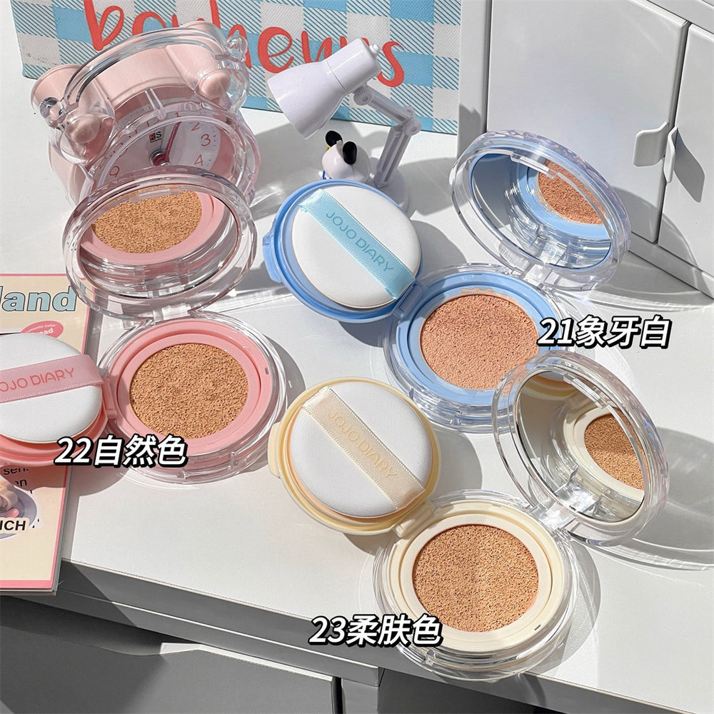 Jiujiu diary colorful childlike soft cushion cream, light and compliant, concealer, waterproof, anti-sweat, non-removing makeup, non-sticky powder