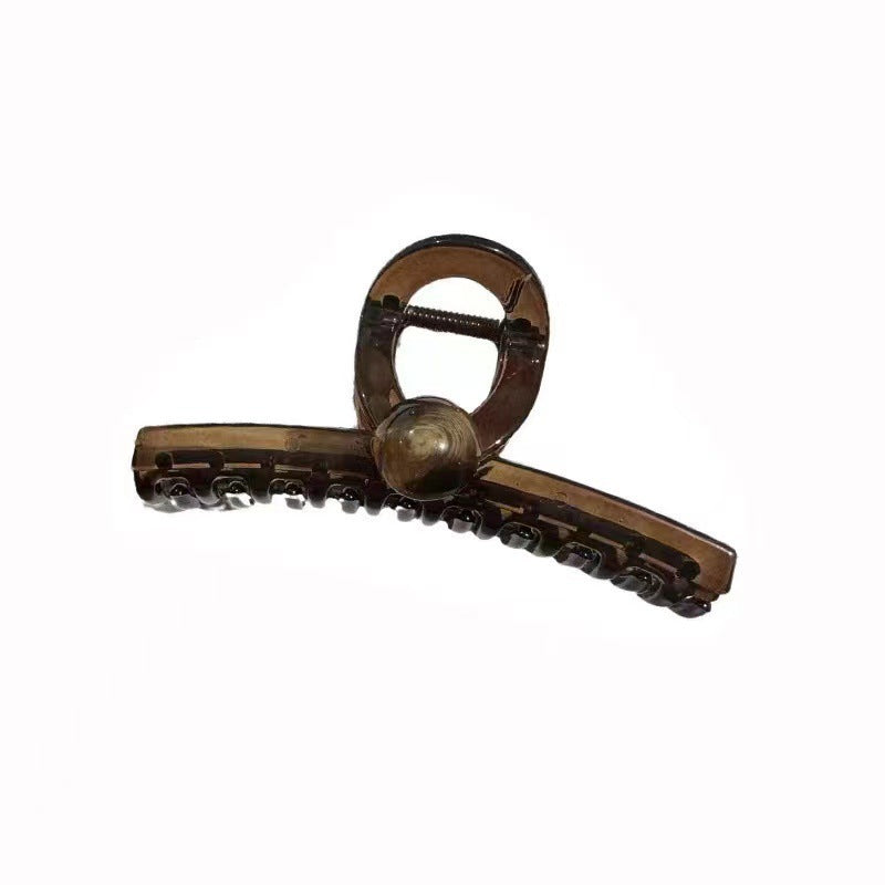 Classy brown pearl hairpin for women with thick hair on the back of the head easiest for match hair clip eleganceelegant hair accessories headwear