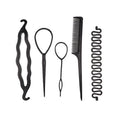 Hair accessories hair curler 4-piece suit hair pulling needle braiding tool hair accessories ball head artifact