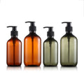 Brown hand sanitizer pet lotion bottle 500ml refillable plastic bottle press body lotion shampoo shower gel bottle