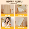 Folding makeup mirror - wooden desktop vanity mirror for home bedroom, rotating double-sided mirror, perfect for student dorms and beauty gurus
